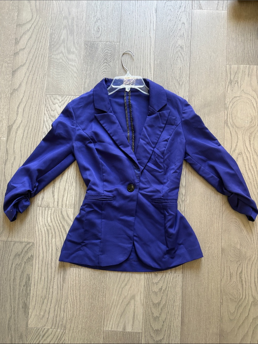 Charlotte Russe Cobalt Blue Single-Button Blazer